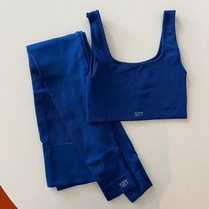 SET ACTIVE Sculptflex Leggings and Box Cut Bra, size small